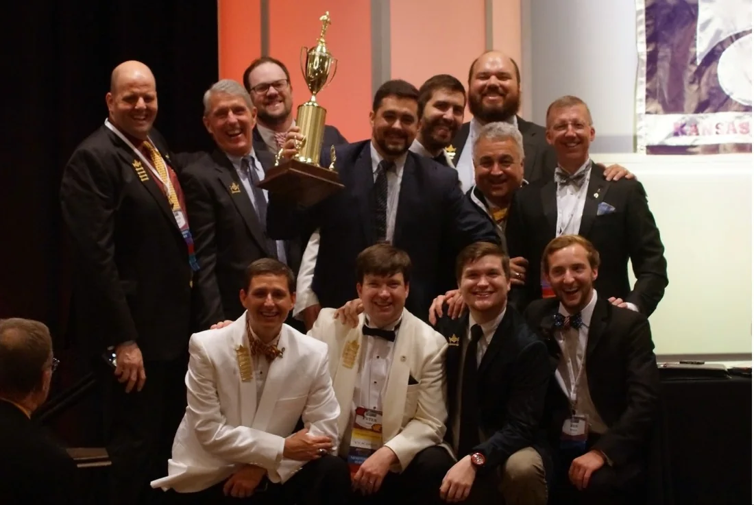 Delta Chi members at a leadership event