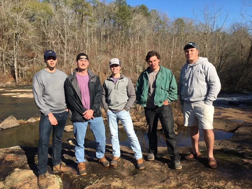 Delta Chi brothers on a brotherhood retreat